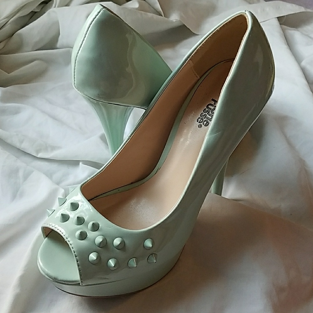 Charlotte Russe Mint Green Spiky Heels 7